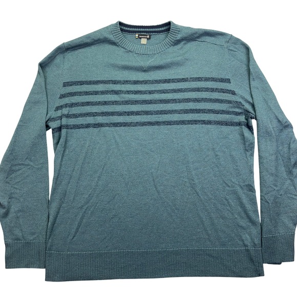 Smartwool Merino Wool Sweater Striped Crew Neck Pullover Top Mens XL‎ - Picture 1 of 8